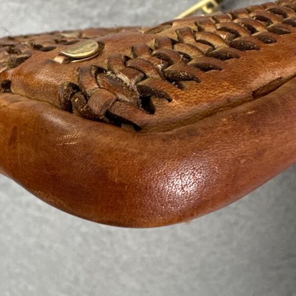 Karma Of Charme Leather Crossbody Purse Cognac Italian Leather Bohemian Retro - Picture 8 of 11